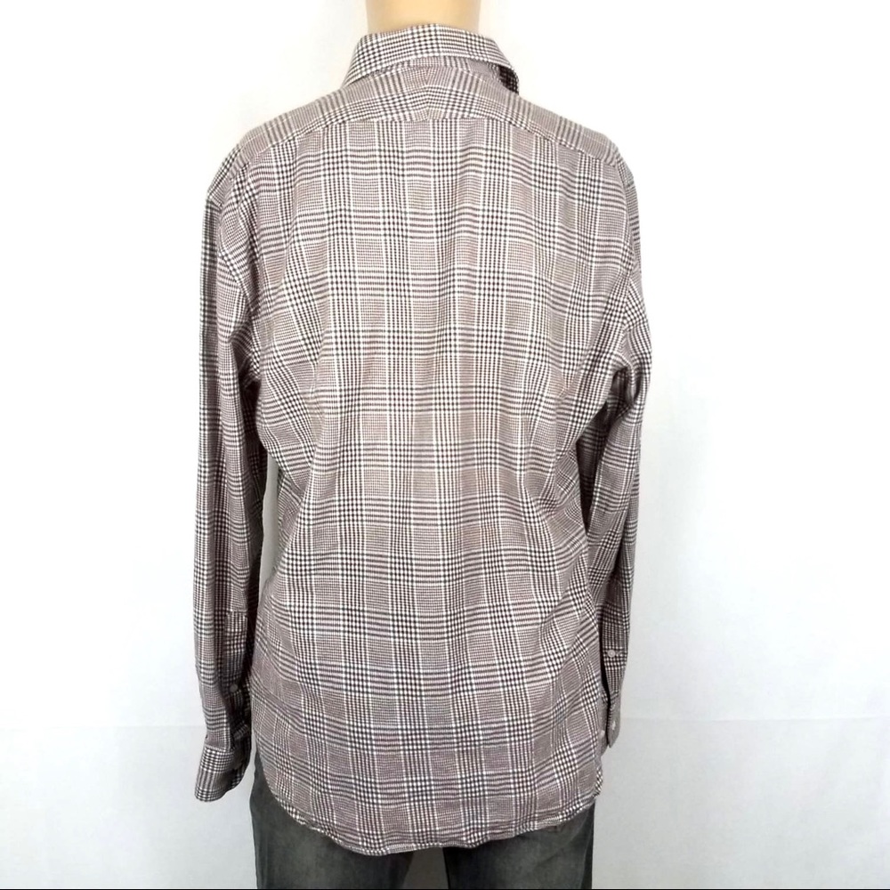 SUIT SUPPLY Egyptian Cotton Red Plaid Shirt Large - Picture 4 of 7